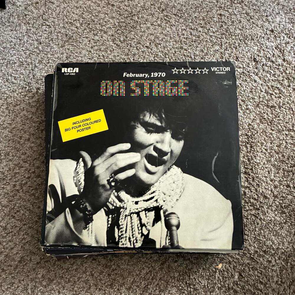 Elvis Presley On Stage February 1970 Vinyl LP Record